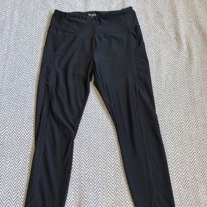Black Leggings with Mesh Side Pockets